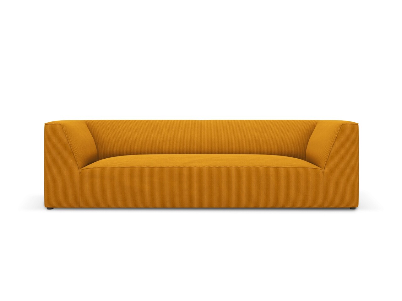 Canapea 3 locuri, Ruby, Micadoni Home, BL, 232x93x69 cm, velur, galben - imagine 6